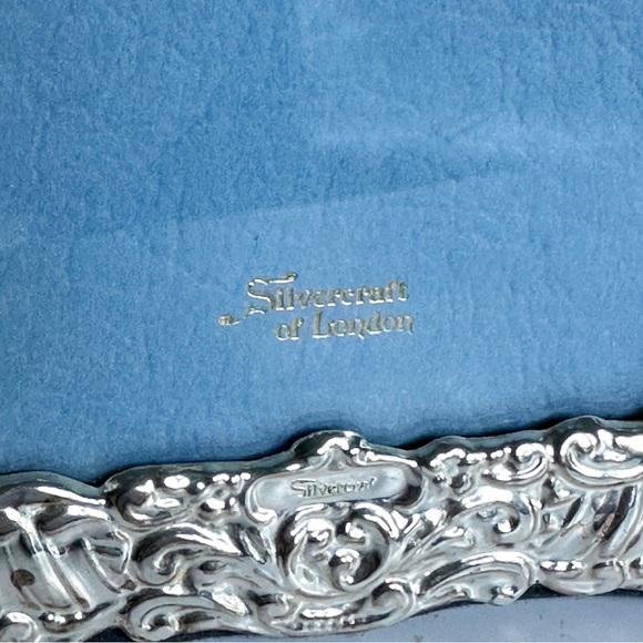 Silvercraft of London Ornate embossed genuine silver picture frame VTG - Picture 4 of 5